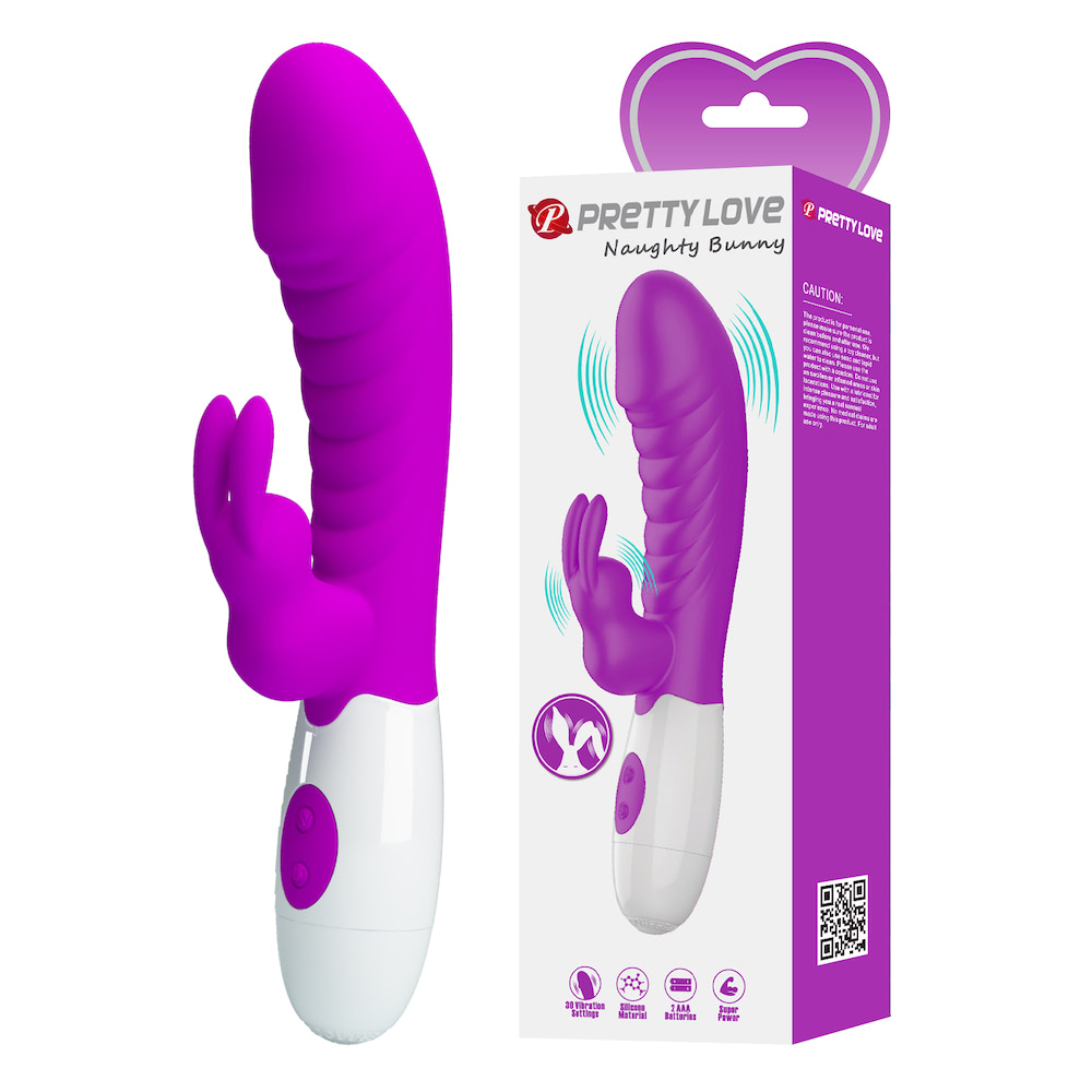 Vibrador Ponto G e Estimulador 30 Velocidades Naughty Bunny