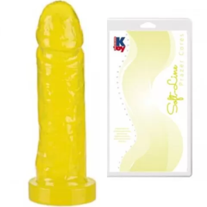 Pênis gostoso e macio Amarelo 17,5x4 cm
