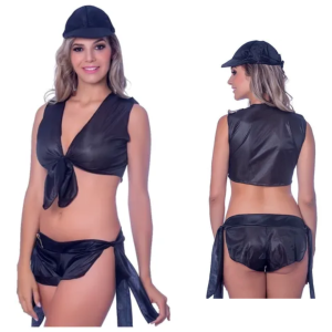 Kit Fantasia Policial Short Sensual Love - Sexshop