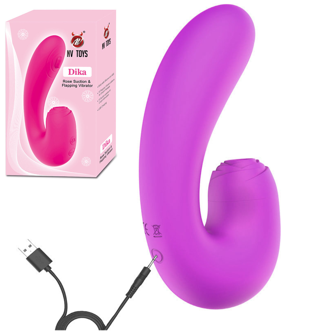 Vibrador Ponto G Com Estimulador de Clitoris Com Pulsação USB