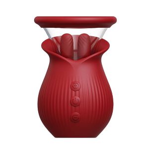 Vibrador de Clitóris com Sucção - Formato de Rosa - Scarlat