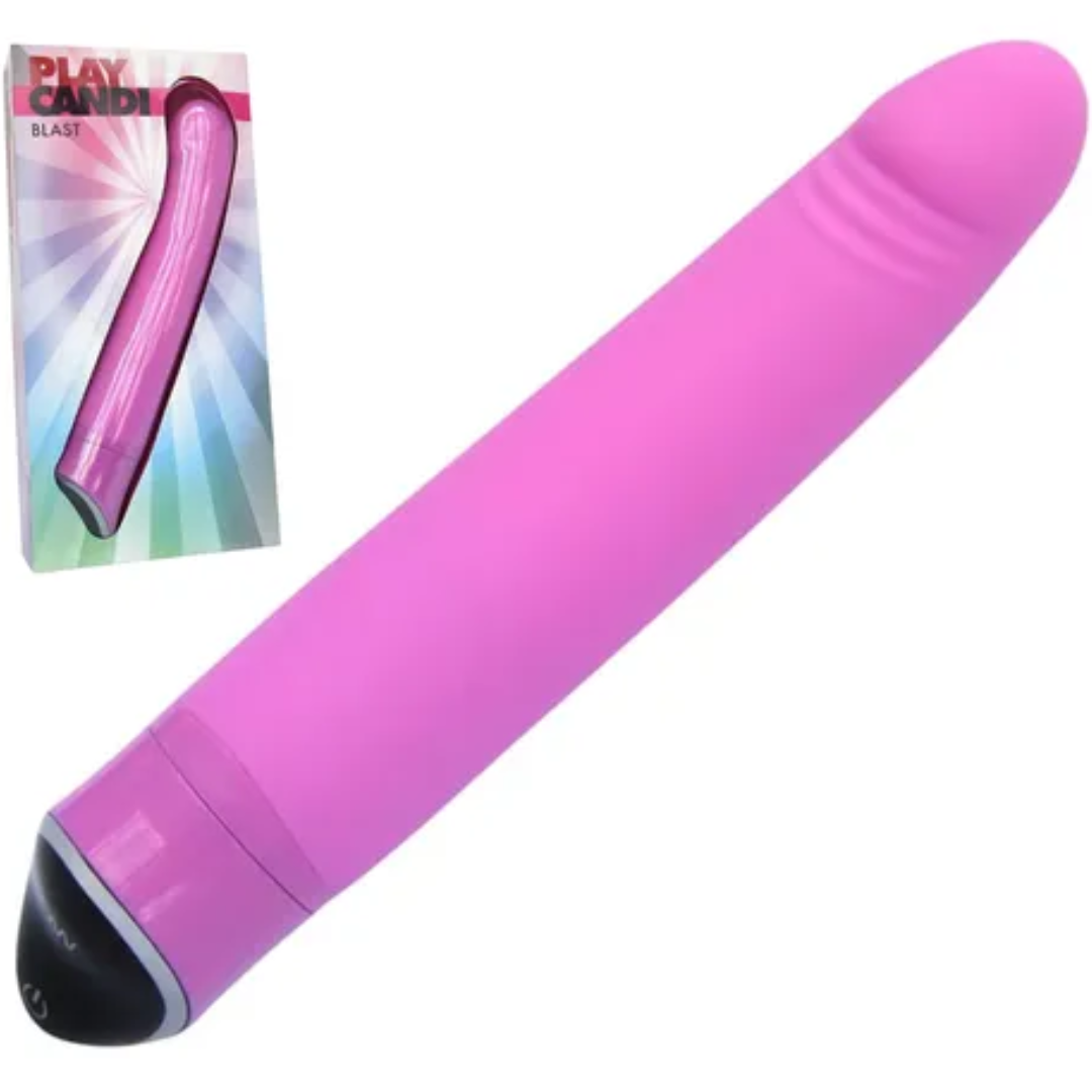 Vibrador com saliências massageadoras e 7 variações de vibração - BLAST - PLAY CANDI - Sexshop