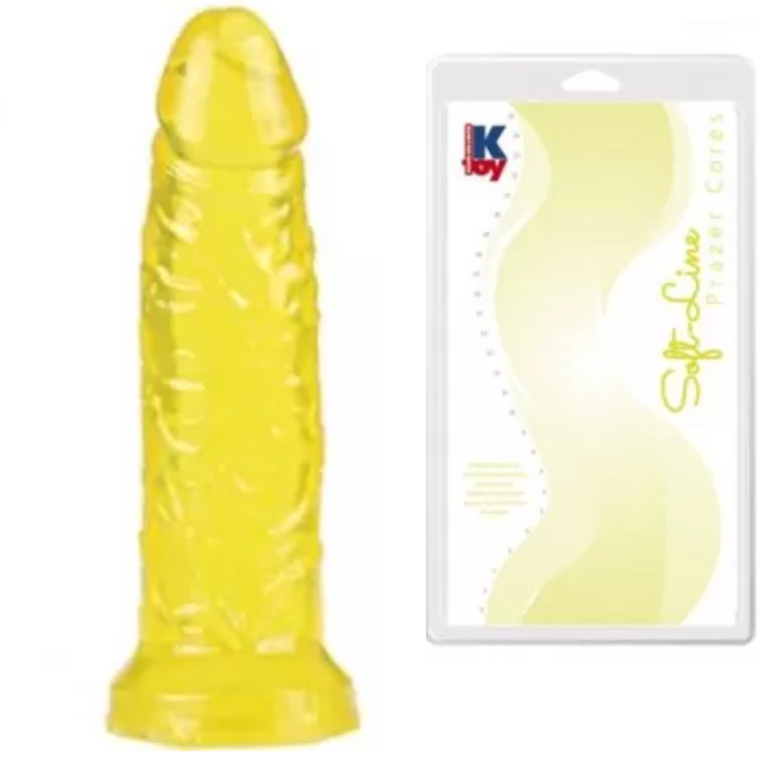 Pênis realistico macio Amarelo 13X3,3 CM