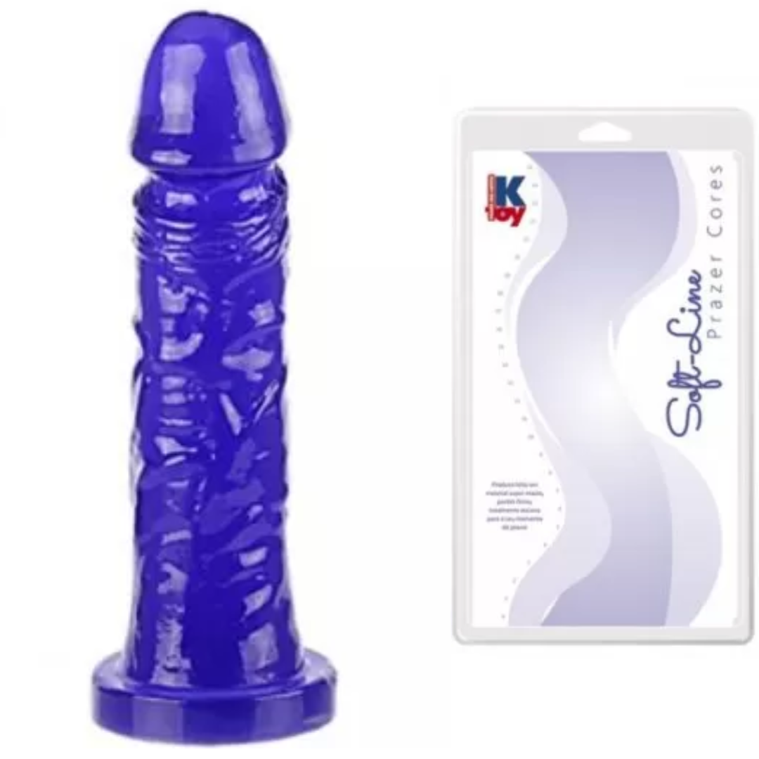 Pênis gostoso e macio Lilás 18x3,8cm