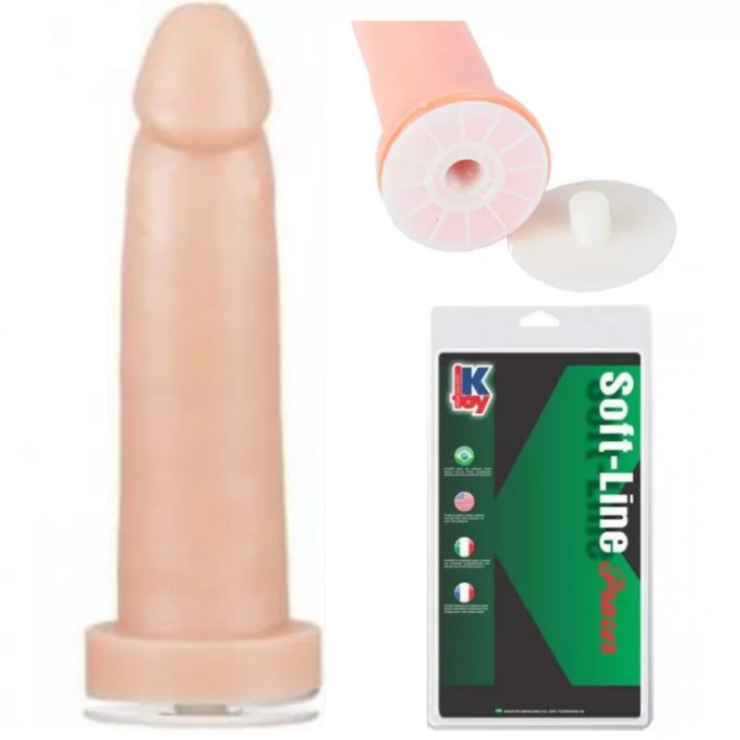Pênis realistico macio Pele para cinta 13X3,3 CM