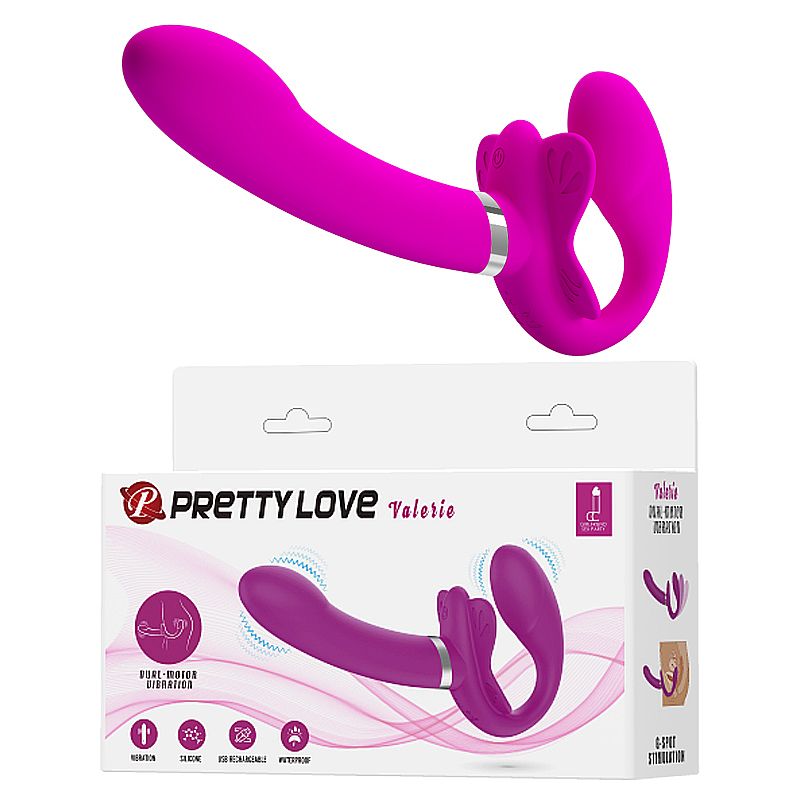 Vibrador de casal com Ponto G StrapLess - Valerie - Pretty Love Sex shop