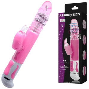 Vibrador VAI E VEM Rotativo com Estimulador Coelho - Sexshop