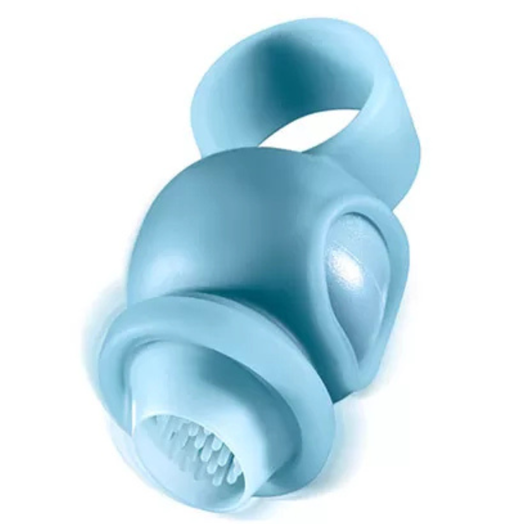 Anél Peniano vibratório Azul estimulador clitoriano em silicone - Clit Ring - Strong Vibration NANMA - Sex shop - Imagem 3