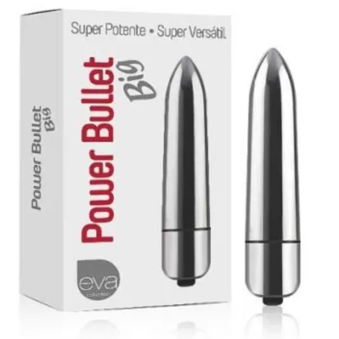 Vibrador Power Bullet Big Prateado - Sexshop