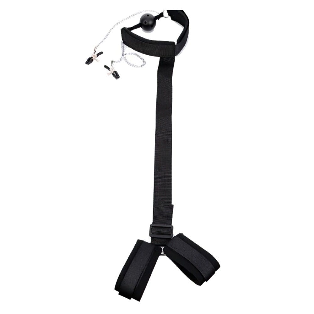 Kit de Bondage Algema com Mordaça e Prendedor de Mamilos - Imagem 6