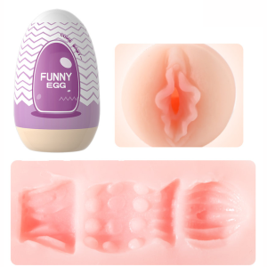Masturbador Egg Vagina Texturizada em Cyberskin Funny Egg