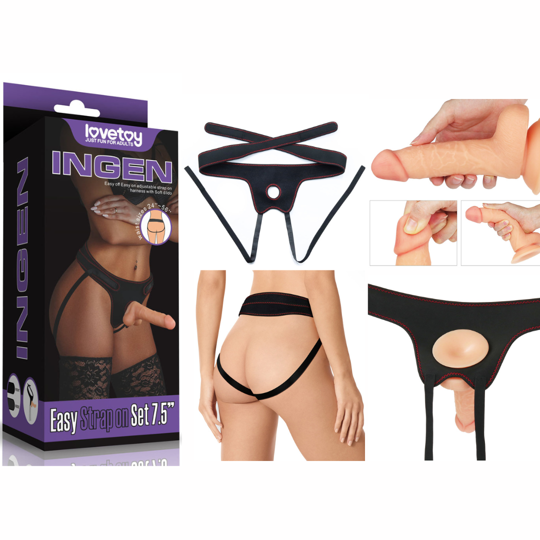 Cinta Peniana com escroto Dildo Ill - Ingen - Lovetoy - Sex shop