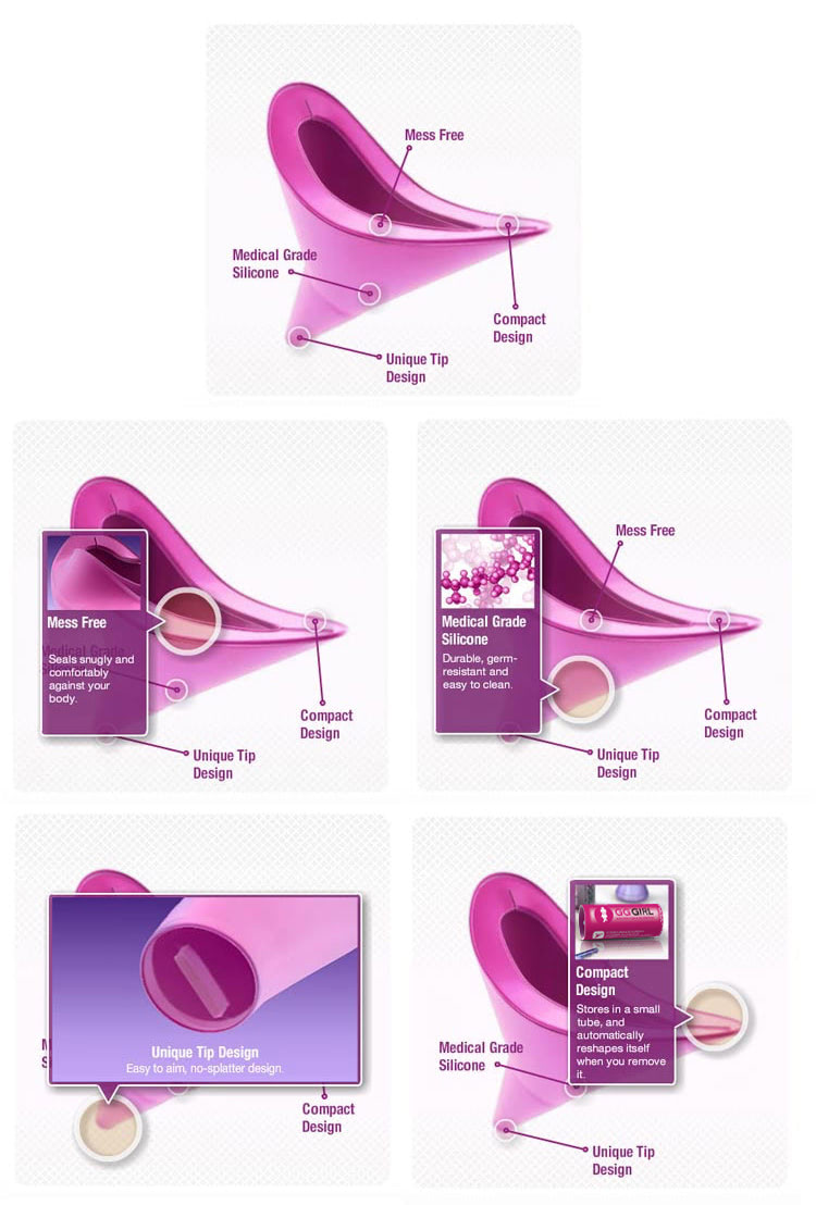 Acessório Em silicone Para Mulheres Urinar em Pé GG GIRL - Imagem 5