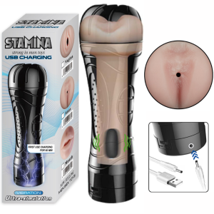 Masturbador Lanterna Formato Ânus com Vibração Recarregavel