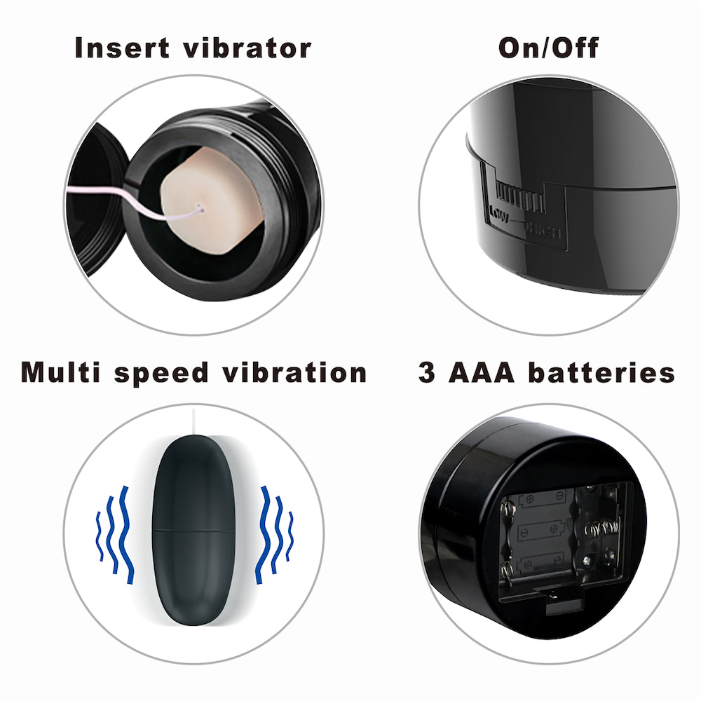 Masturbador Lanterna Formato de Vagina Multivelocidade + Voz - Imagem 6