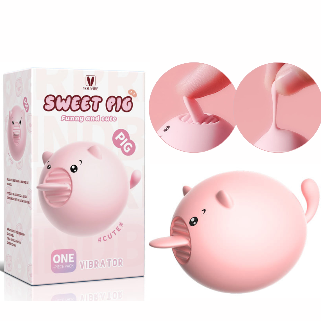 Estimulador Clitoriano Formato Porco SWEET PIG Recarregavel