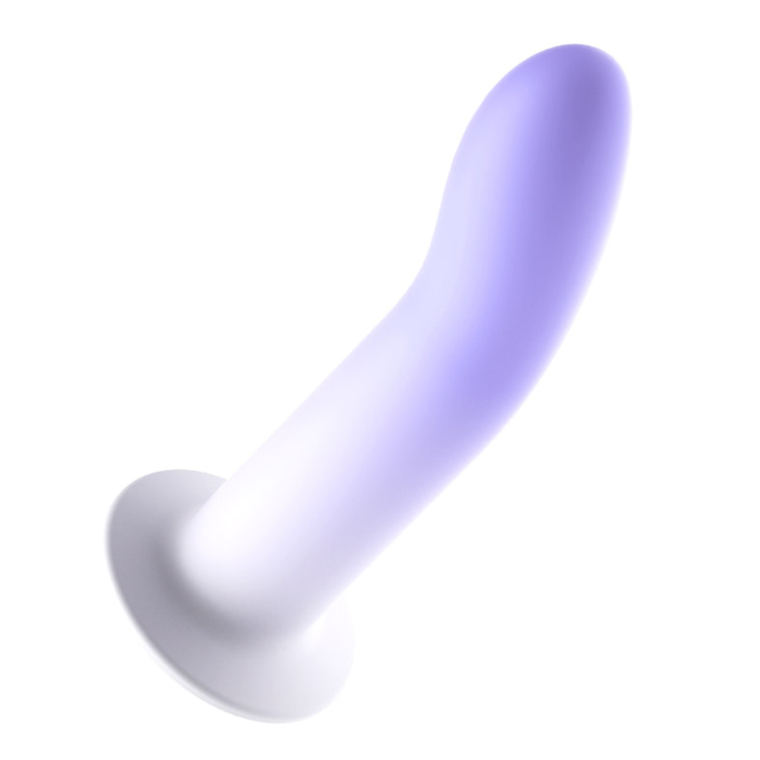 Dildo Penetrador Curvado Estimulador ponto G 16x6,5cm Roxo - Imagem 4