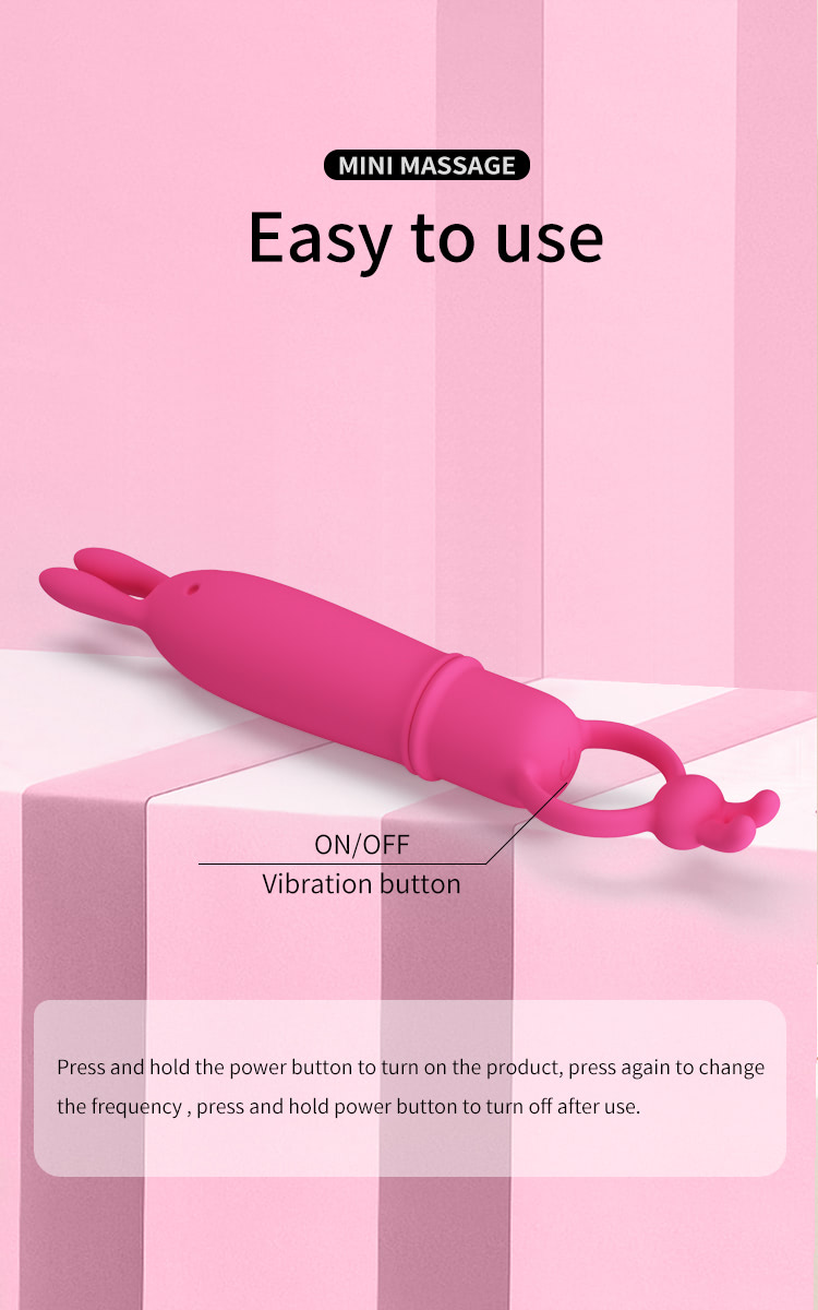 Mini vibrador Carinha de Coelho e Orelhas Delia PRETTY LOVE - Imagem 4