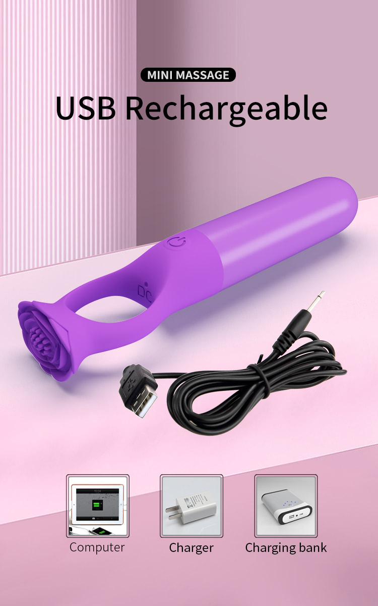 Mini Vibrador Capsula USB 10 Velocidades Gianna PRETTY LOVE - Imagem 7