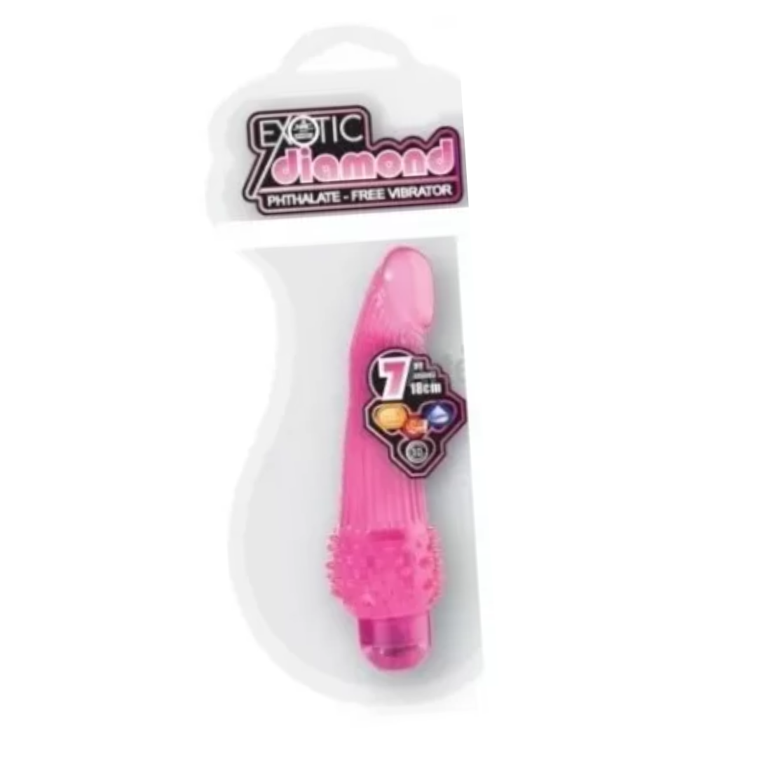 Pênis Translúcido Rosa Com 10 Ritmos Vibrantes - Exotic - Imagem 3