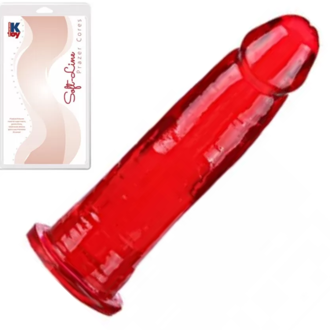 Pênis Realístico Consolo Vermelho 13,5x3,3cm