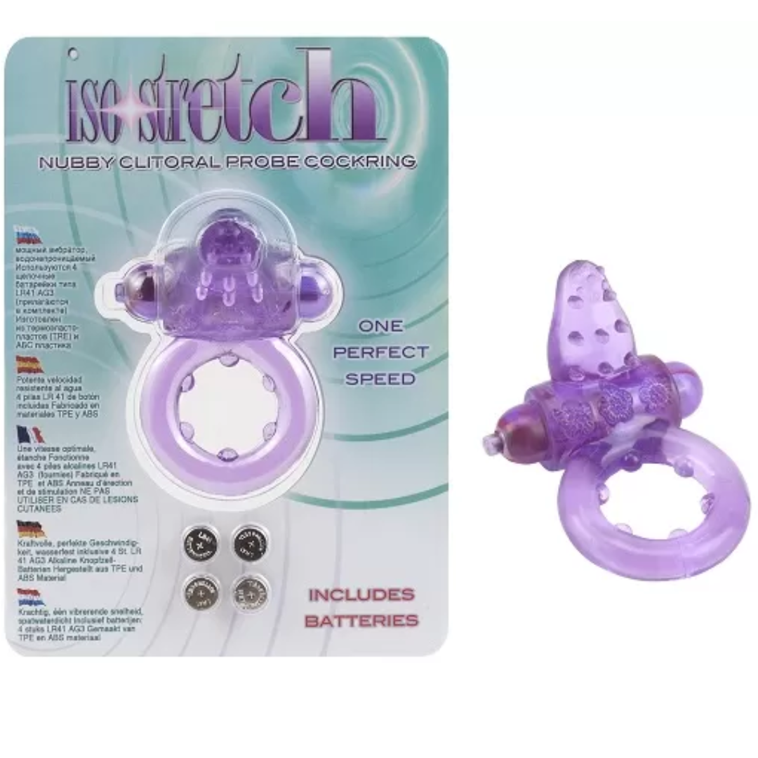 Anel Peniano Com Cápsula Nubby Probe Cock Ring