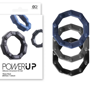 Anéis Penianos de Silicone - Power Up 3 Unidades - Sexshop