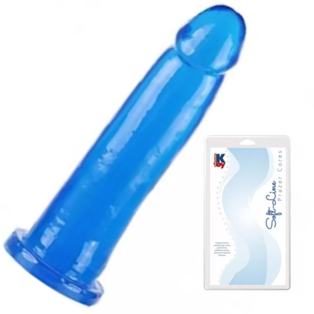 Pênis gostoso e macio Azul 13,5 x 3,3 cm - Sexshop