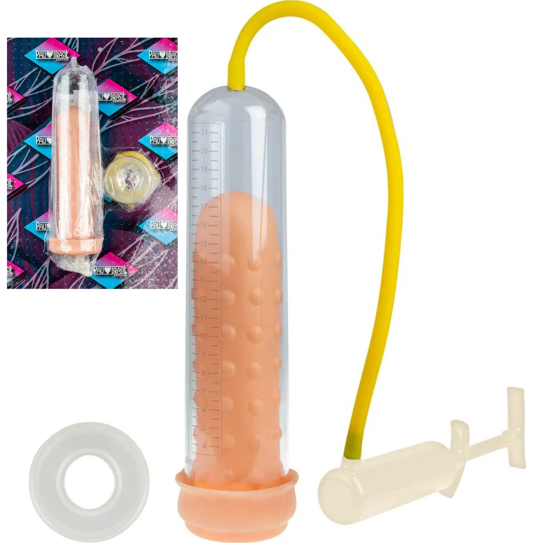 Bomba Peniana Seringa Com Capa Estimuladora Interna