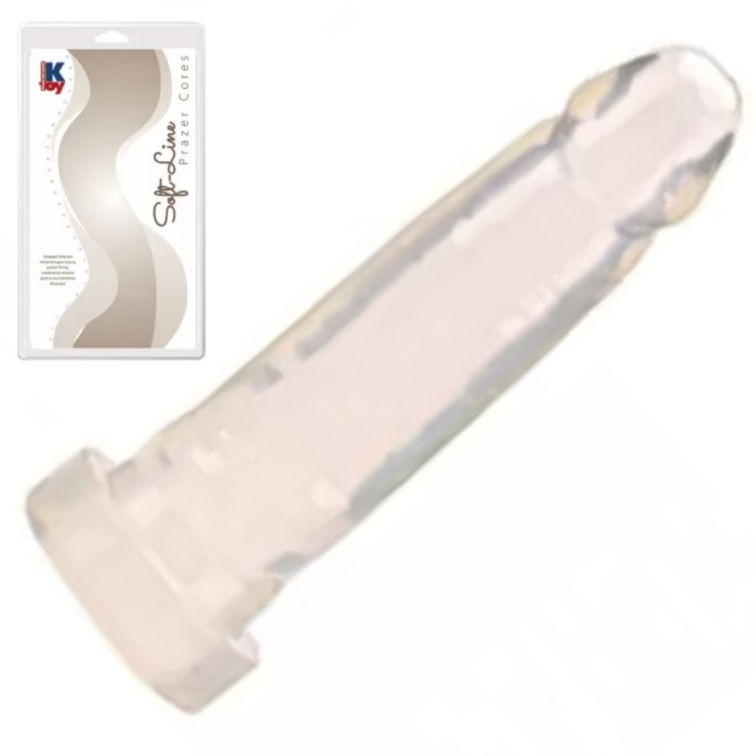 Pênis Consolo Realístico macio Transparente 13,5X3,3 CM