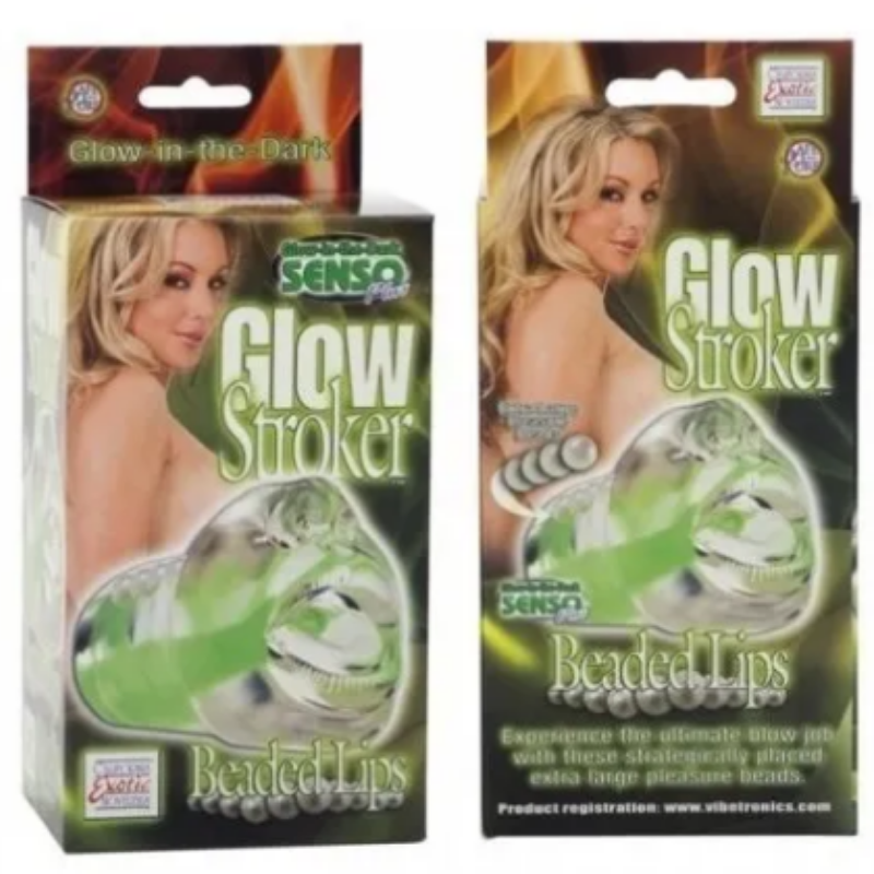 Masturbador Boneca Boca Fosforescente - Beaded - California Exotic - Imagem 3
