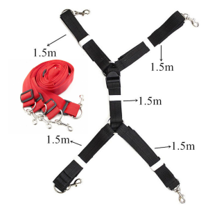 Kit 04 Algemas Distanciadora Vermelha Para prender na Cama - Sex shop