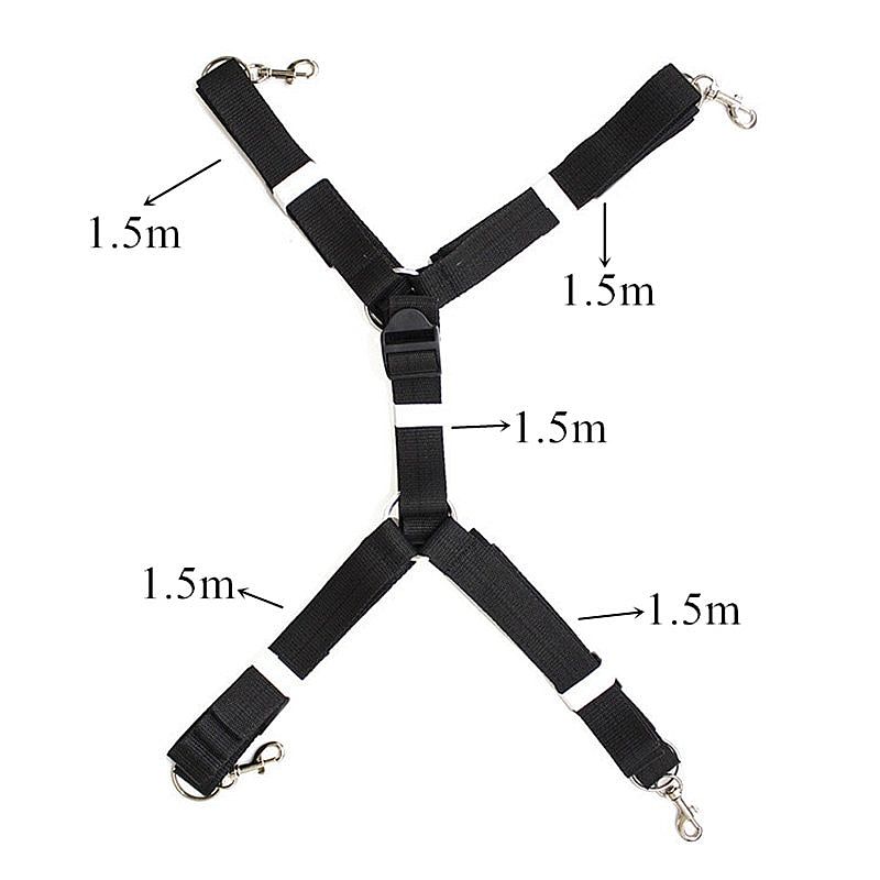 Kit 04 Algemas Distanciadora Vermelha Para prender na Cama - Sex shop - Imagem 3