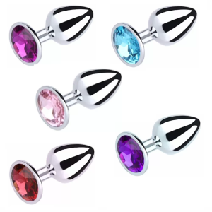 Plug Anal Metal Diamond Em Plástico 7 x 2,8 Cm – Sexshop