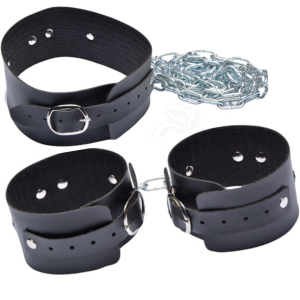 Coleira e Algema Tornozeleira Erótica - Sexshop
