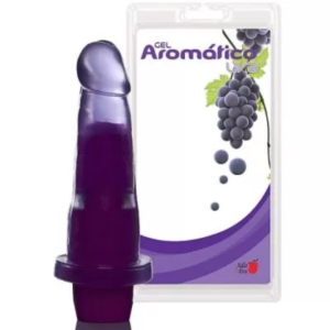 Vibrador Consolo Realístico Gel Aroma Uva - 14,5x4 cm - Sexshop