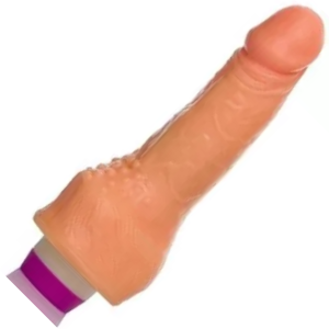 Pênis Prótese com Massageador e Vibrador Pele - Sex shop