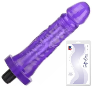 Pênis Vibrador Realístico Roxo 17,5X3,8CM - Sexy shop