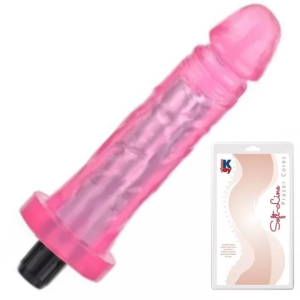 Pênis Vibrador Realístico Rosa 17,5x3,8CM - Sex shop
