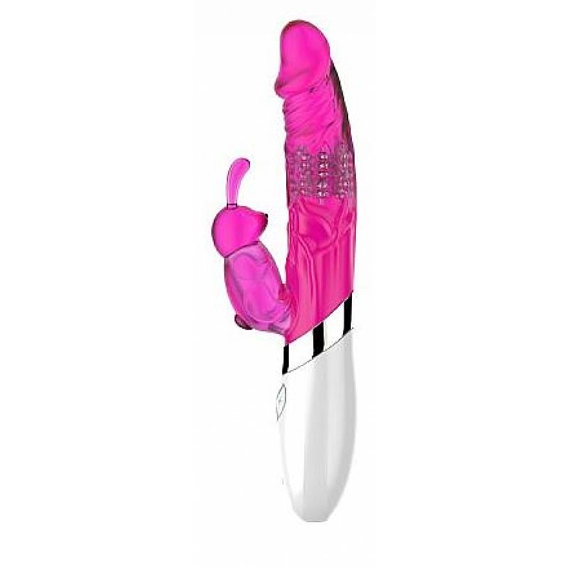 Vibrador Jack Rabbit Rotativo USB em Jelly - Vibrador de Luxo iGox - Sex shop
