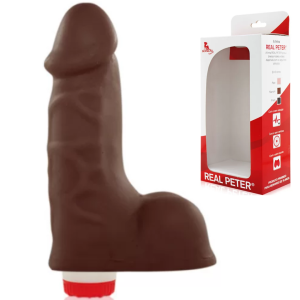 Pênis Vibrador Real Peter Mini Thor 14x5cm Marrom