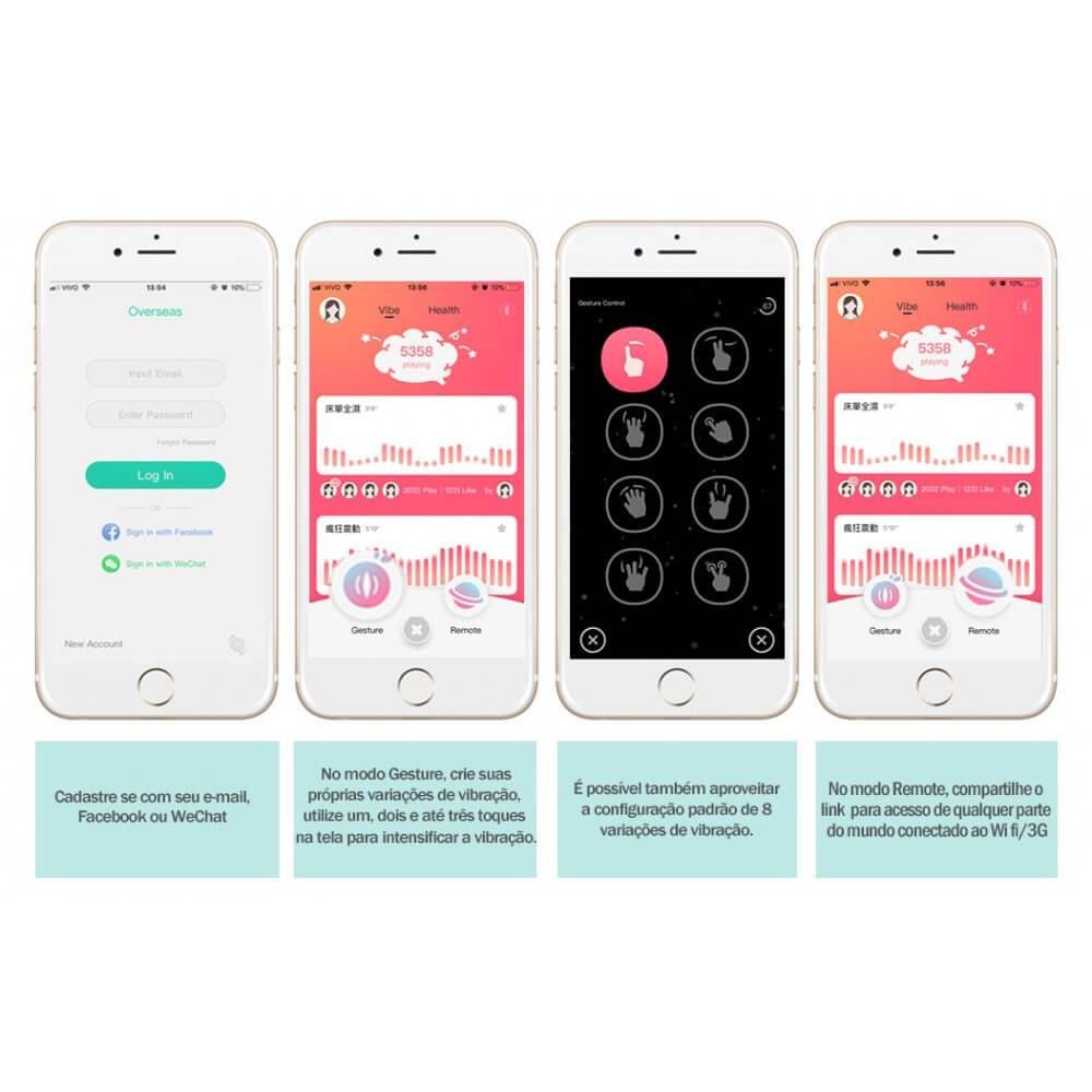 Cápsula Vibratória com Aplicativo mundial 8 Modos de Vibração - DOCTOR WHALE - Imagem 5