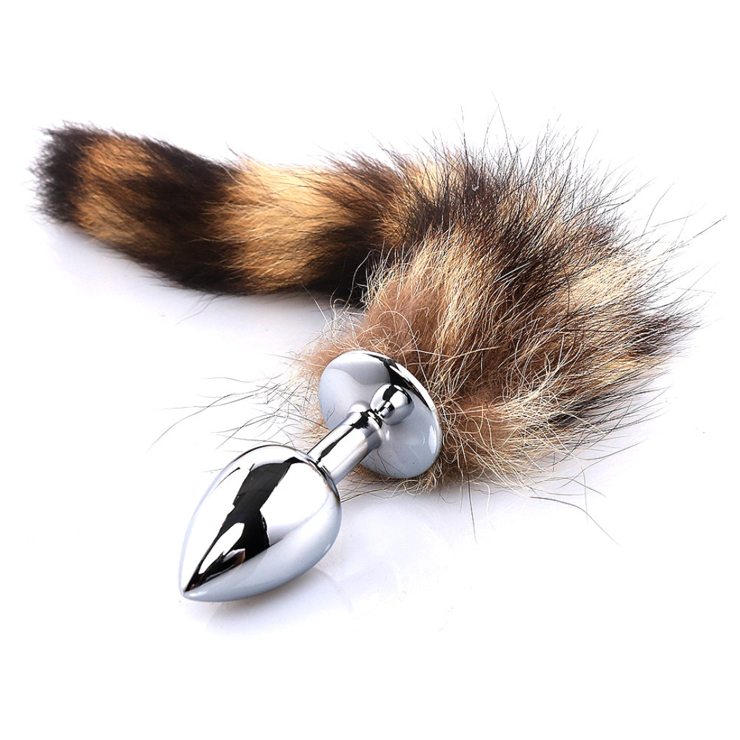 Plug Anal em Metal de 7 cm com Cauda de raposa
