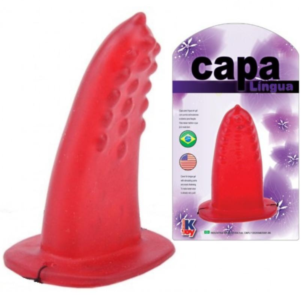 Capa de Linga Para Sexo Oral estimulante VERMELHA - Sexshop