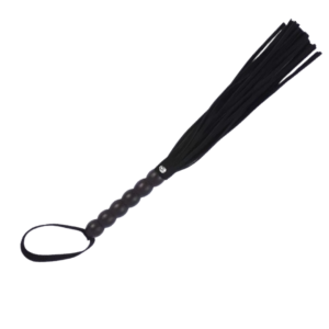 Chicote com Tiras de Camurça com Cabo Escalonado Preto