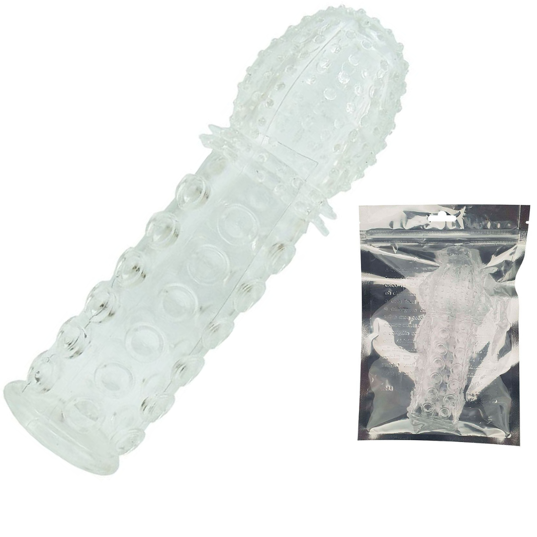 Capa Peniana Extensora com Textura - 15 cm - Sex shop