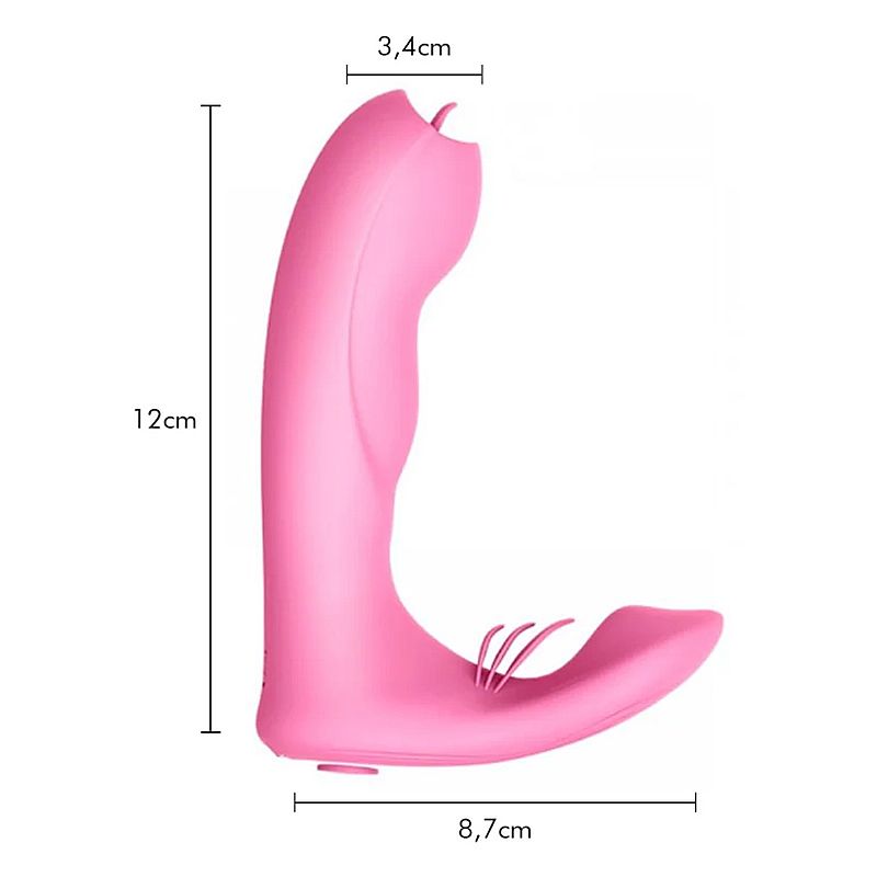 Vibrador para calcinha com penetrador e estimulador Clitoriano - Amanda Dibe - Imagem 4