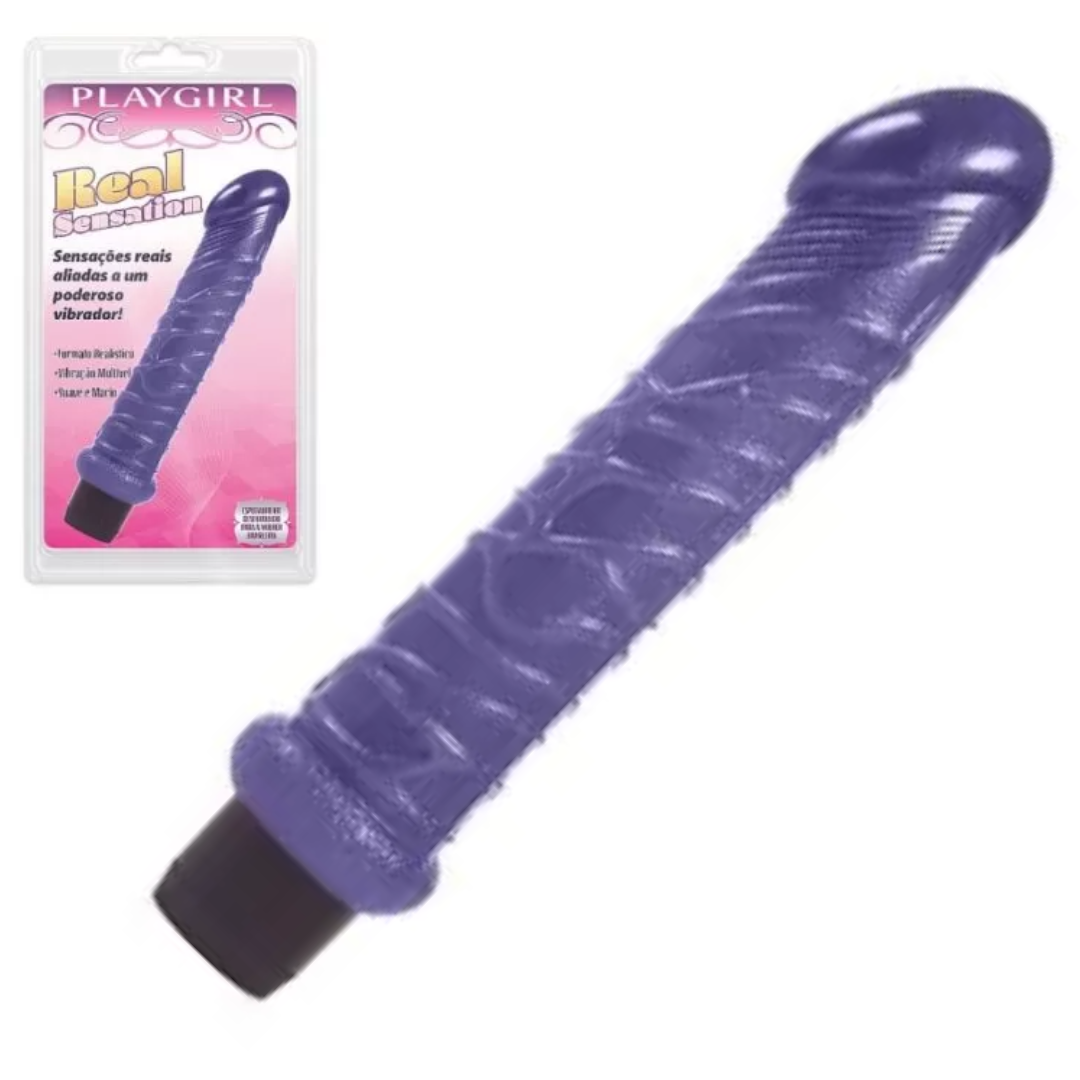 Real Sensation - Vibrador no formato de pênis realístico - Lilás
