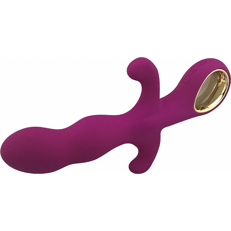 Vibrador Triplo de Luxo Anal e Clitoriano Silicone Recarregável Aveludado - Imagem 9