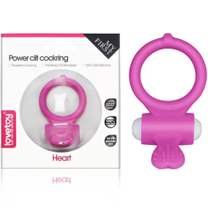 Heart Anel Peniano com Vibrador - Pink - Lovetoy - Sexshop